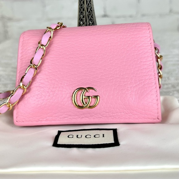 GUCCI Marmont Leather mini wallet bum bag or crossbody with chain and du… - Picture 1 of 16